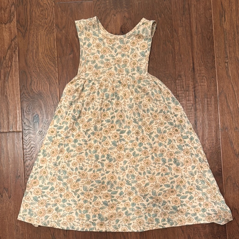 Rylee + Cru Orange and Blue Sleeveless A-Line Sundress